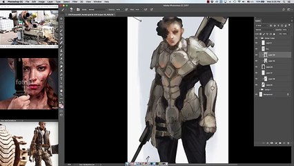 Digital Painting Tutorial 09 - Sci Fi Hunter