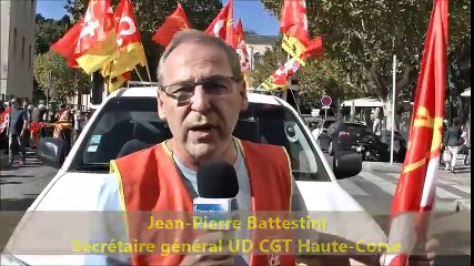 Bastia : manifestation de la CGT contre les ordonnances Macron