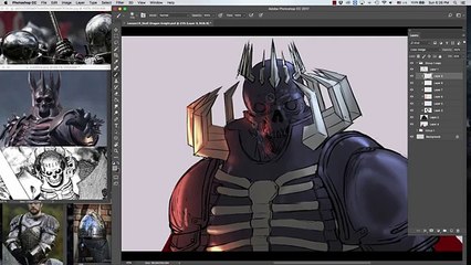 Digital Painting Tutorial 11 - The Skulled Knight