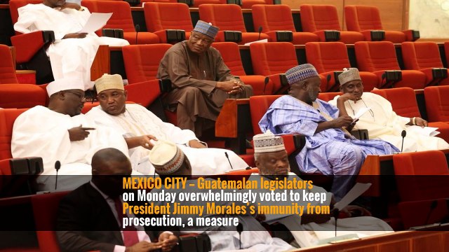 President of Guatemala Wins Vote to Preserve His Immunity