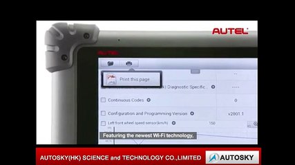 Autel MaxiSYS MS908_MaxiSys Pro MS908P_MaxiSys Mini MS905_ Wireless printing