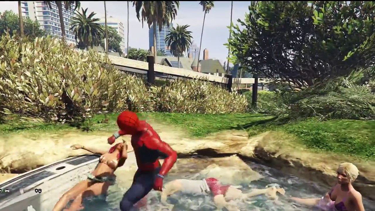 [GTA5]復仇者聯盟：蜘蛛人帶領鋼鐵人 美國隊長 死恃 蝙蝠挾 浩克 閃電俠 攻回GTA