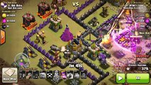 Earthquake spell 3-stars a TH10 [Clash of clans, war attacks]