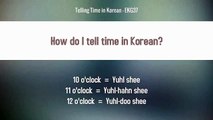 Telling Time in Korean - Easy Korean Grammar 37 (EKG37)