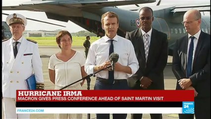 REPLAY - Hurricane Irma: President Macron gives press conference ahead of St-Martin visit