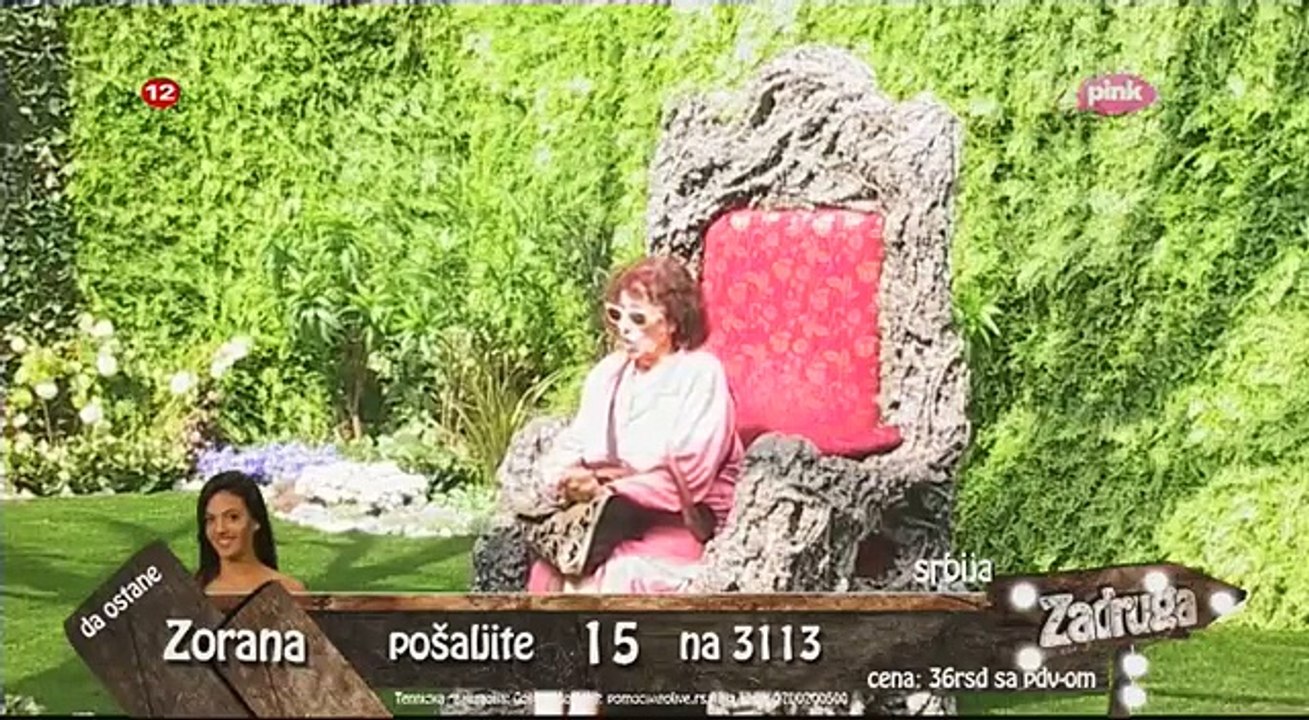 Zadruga - Žiža place ispred drveta mudrosti-12.09.2017