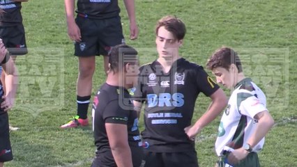 Un joueur de rugby frappe un arbitre