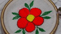 Hand Embroidery Design of Padded Flower Stitch