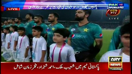 Revival of international cricket, Stadium echoes with national anthem