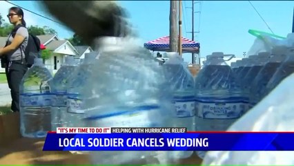 Video herunterladen: Soldier Cancels Her Wedding to Help With Hurricane Relief