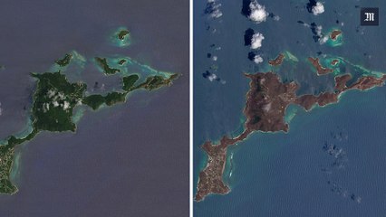 Avant/après : les dégâts de l'ouragan Irma vus du ciel