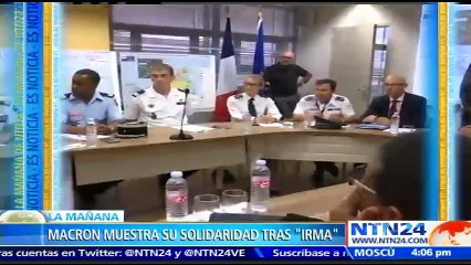 Presidente de Francia, Emmanuel Macron, visita islas francesas tras el paso del huracán Irma