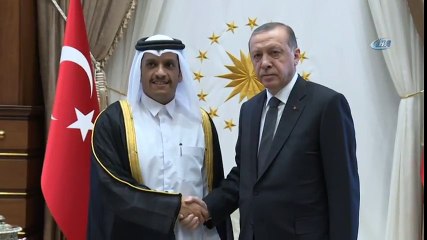 Cumhurbaşkanı Erdoğan Katar Dışişleri Bakanını Kabul Etti