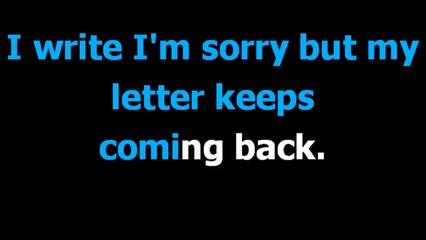 Return to sender  - Elvis Presley  - Karaoke  - Lyrics