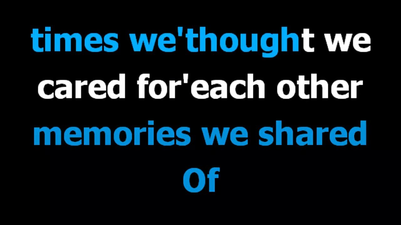 Separate ways -  Elvis Presley  - Karaoke  - Lyrics