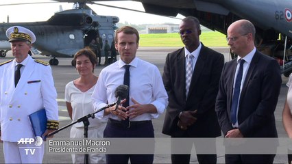 Macron defiende desde el Caribe su criticada gestión ante Irma