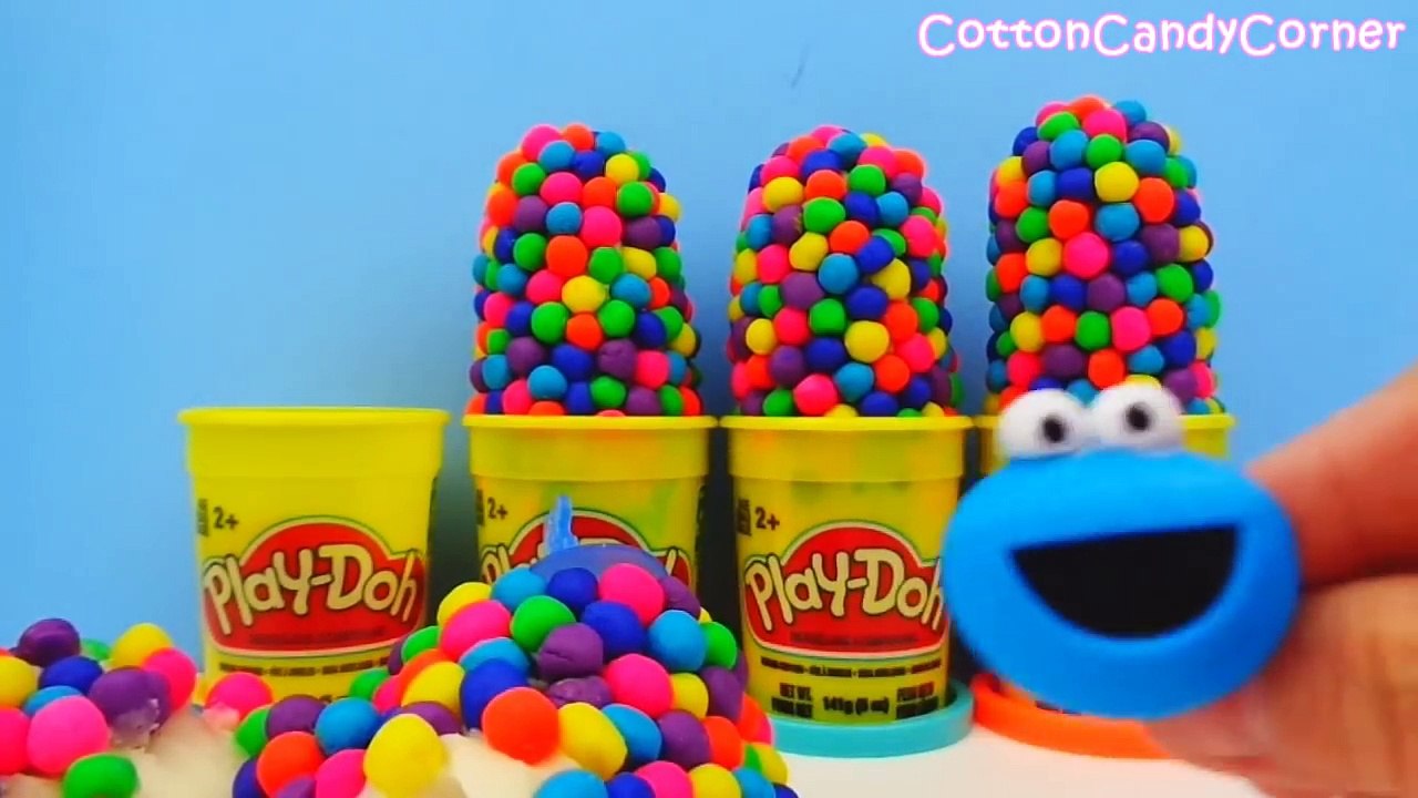 Play-Doh Surprise Dippin Dots Cookie Monster Elmo Abby Big Bird Toys CottonCandyCorner