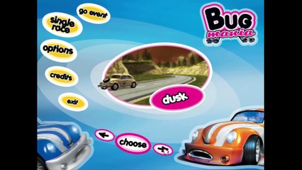 Bug Mania gameplay on Winter track with killer bee car