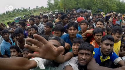 Video herunterladen: Milhares de rohingyas fogem de Myanmar em meio a conflitos