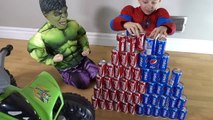 İnanılmaz Coke VS Pepsi meydan! w / Örümcek Adam Hulk Joker Çocuk Çılgın Coca Cola Pepsi Eğlence