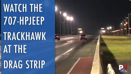 Watch The 707-Horsepower Jeep Trackhawk At The Drag Strip