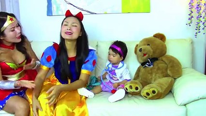 Frozen Elsa Dress Changes colors! w/ Spiderman, Joker, Wonder Woman, Super baby, Police ba