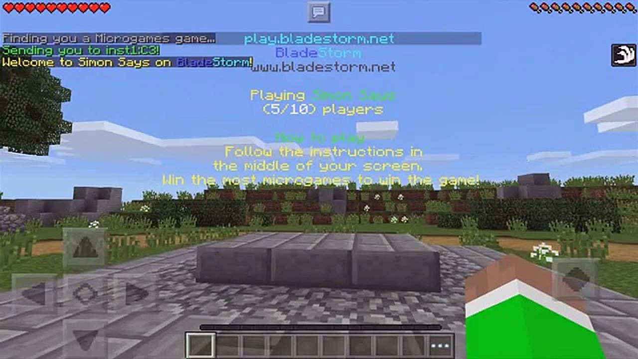 Minecraft PE|Blade Storm Server|Simon Says MiniGame