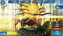 Jurassic World The Game - Triceratops Max Level TYRANNO DINOSAURS Vs Legendary Dinosaurs