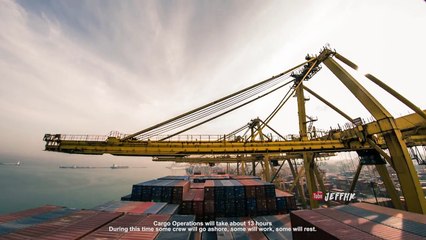 30 jours en mer sur un porte-conteneurs (Timelapse)