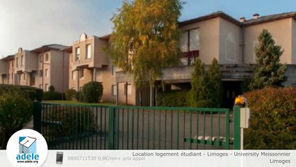 Location logement étudiant - Limoges - University Meissonnier