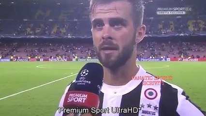 intervista MIRALEM PJANIC dopo BARCELLONA JUVENTUS 3-0