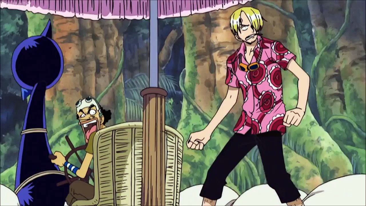 Zoro saves Chopper from a Sky Shark - Team Luffy escape from the traps #587