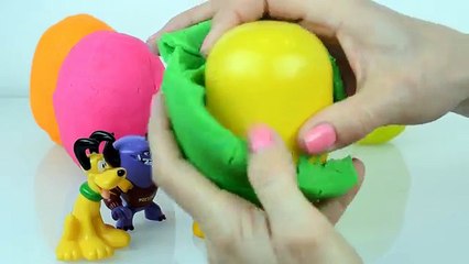 Huevos huevos huevos monstruos ratón cerdo jugar historia sorpresa juguete Mickey peppa doh