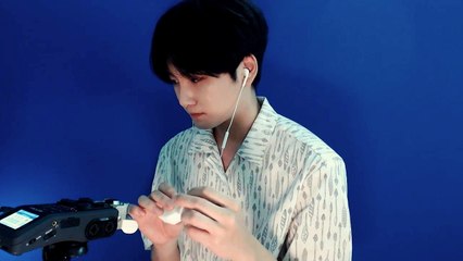 [Korean ASMR] 퍼프로 톡톡,귀 자극하며 수다 makeup sponge ASMR 윙잇 #34