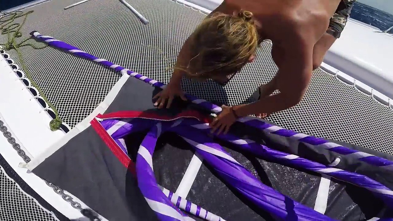 SCARED FOR MY LIFE! Sailing at 22 knots boat speed down HUGE waves (Sailing La Vagabonde) Ep. 105