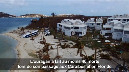 Irma: survol en drone de Saint-Martin dévastée