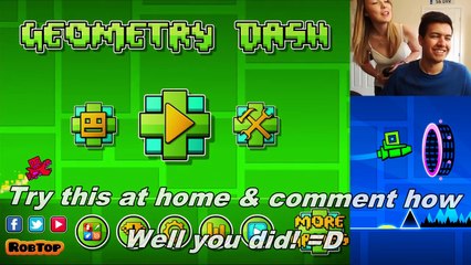 Geometry Dash | Blindfolded Challenge with the Boyfriend!