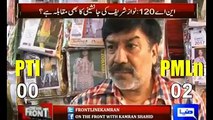 Kamran Shahid asking people if they will vote for PMLn or PTI for NA120 election