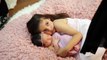 Newborn Baby Girl with Sweet Sister Photographed in studio with Ana Brandt