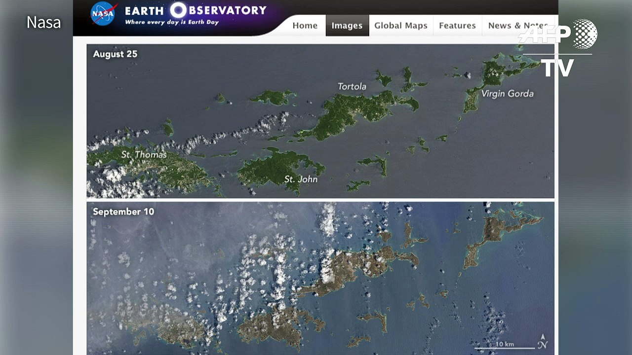 Antes e depois de Irma