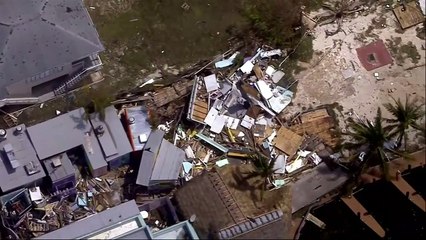 Helicopter Surveys Damage in Key West, Fla.