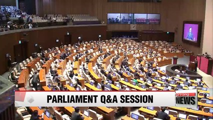 Rival lawmakers clash over government's response to N. Korea threats during parliament debate