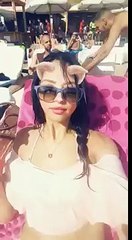 Beautiful Girl Dancing On Beach Tanger