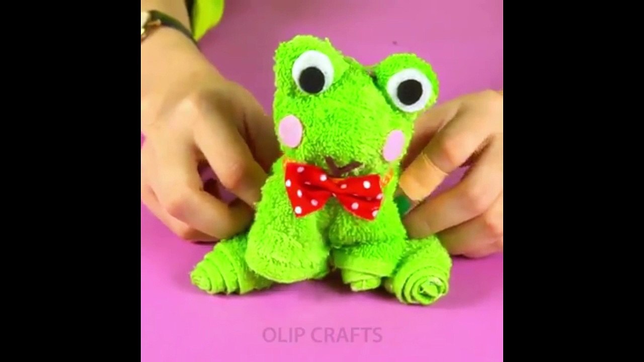Make animals from towels. HOT !!!
