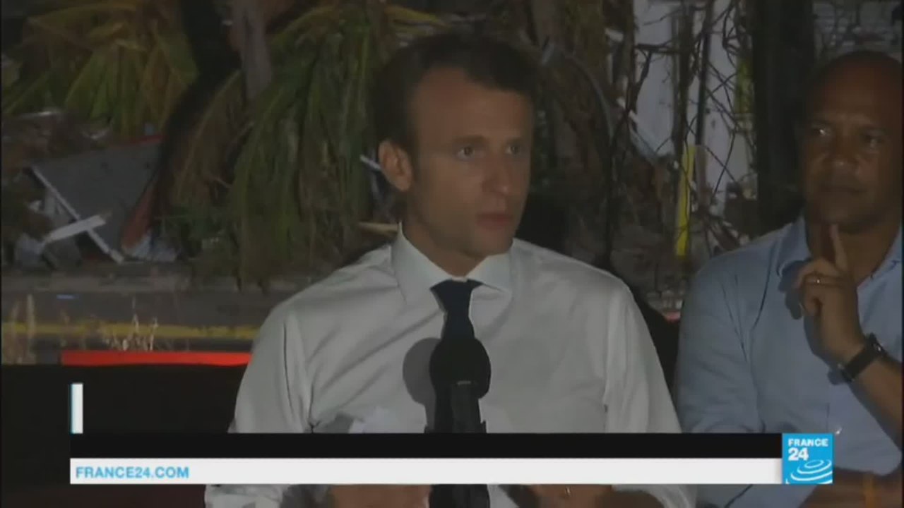 Macron à Saint-Martin : "Que toutes celles et ceux qui le peuvent, restent sur l''île de Saint-Martin"