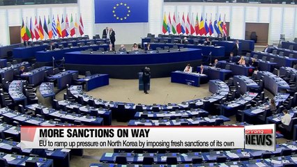 Скачать видео: EU seeks to ramp up pressure on North Korea by imposing fresh sanctions of its own