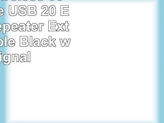 Cable N Wireless 50 Feet Active USB 20 Extender Repeater Extension Cable Black with