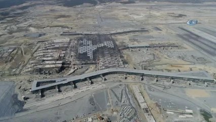 İstanbul Yeni Havalimanı İnşaatındaki Son Durum Havadan Görüntülendi