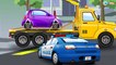 The Yellow Tow Truck rescues Cars Friends - Service & Emergency Vehicles - Cars & Trucks for Kids