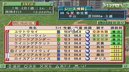 Gallop Racer 7 (ギャロップレーサー7)をHardでプレイpart1